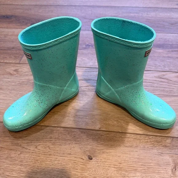 Hunter Kids Original Classic Giant Glitter Rain Boots, size 3 - Picture 5 of 9